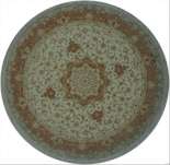 Ковёр 2,97х2,97 Tabriz Medallion OLYA 236842 500000 уз шерсть+шёлк осн. шёлк cream/copper круг Иран